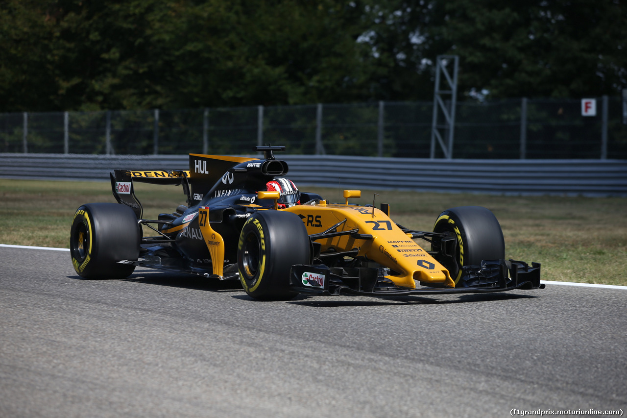 GP ITALIA, 01.09.2017- Prove Libere 2, Nico Hulkenberg (GER) Renault Sport F1 Team RS17