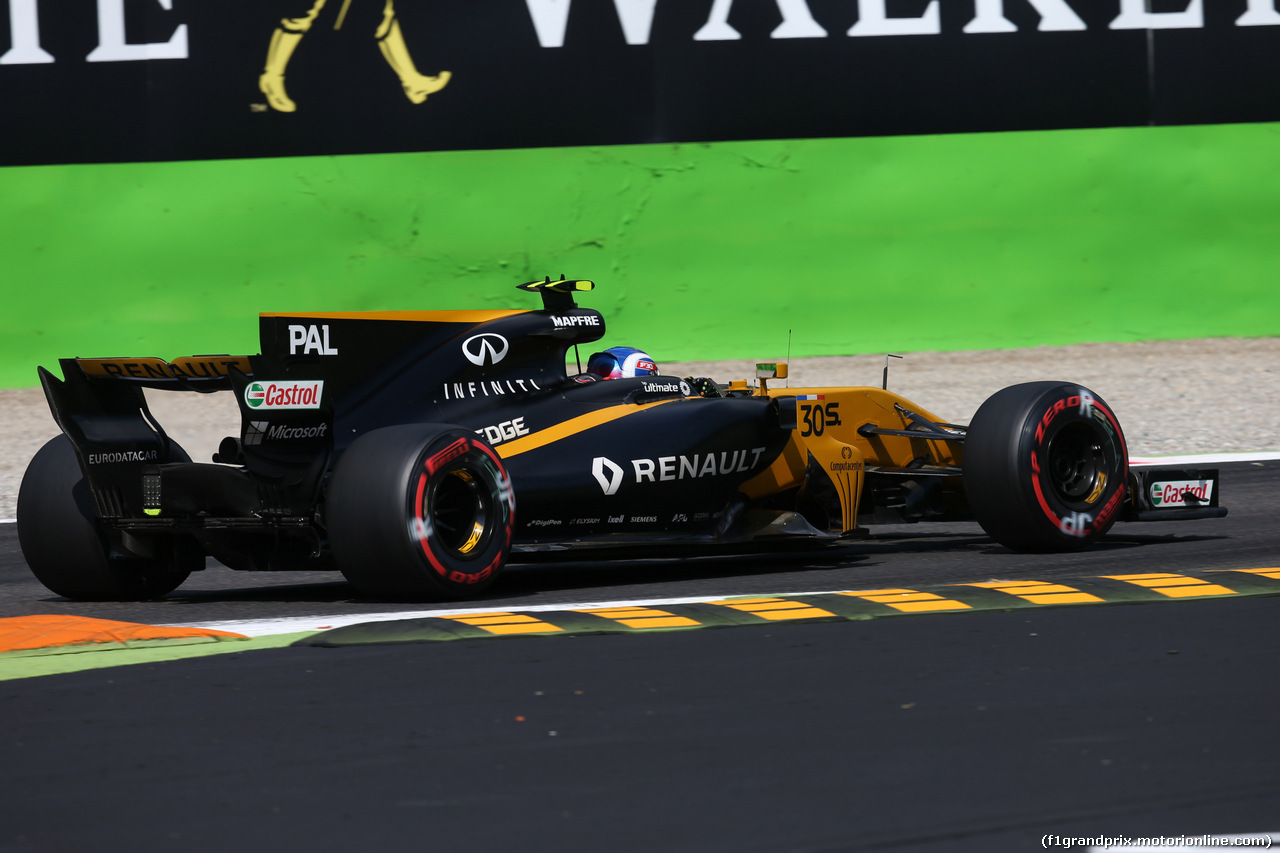 GP ITALIA, 01.09.2017- Prove Libere 2, Jolyon Palmer (GBR) Renault Sport F1 Team RS17