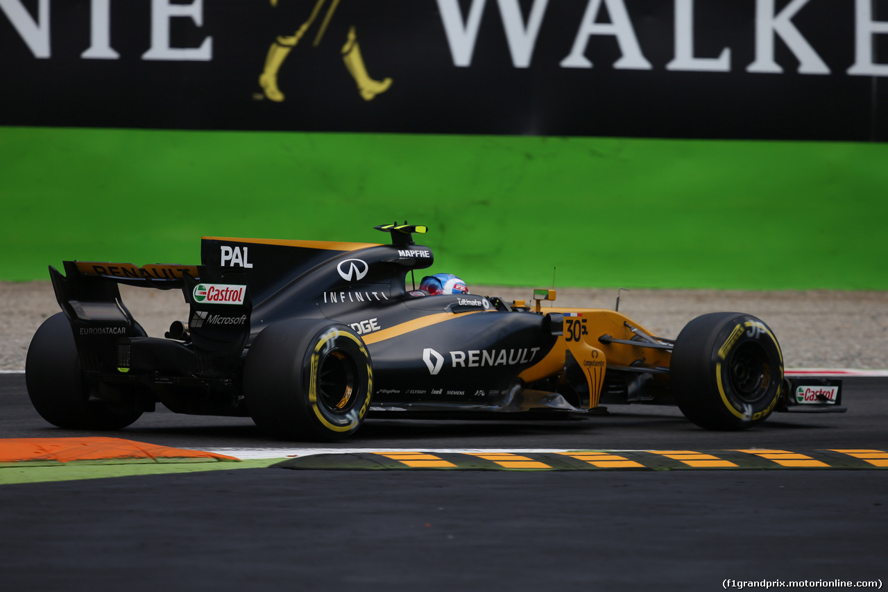 GP ITALIA, 01.09.2017- Prove Libere 2, Jolyon Palmer (GBR) Renault Sport F1 Team RS17
