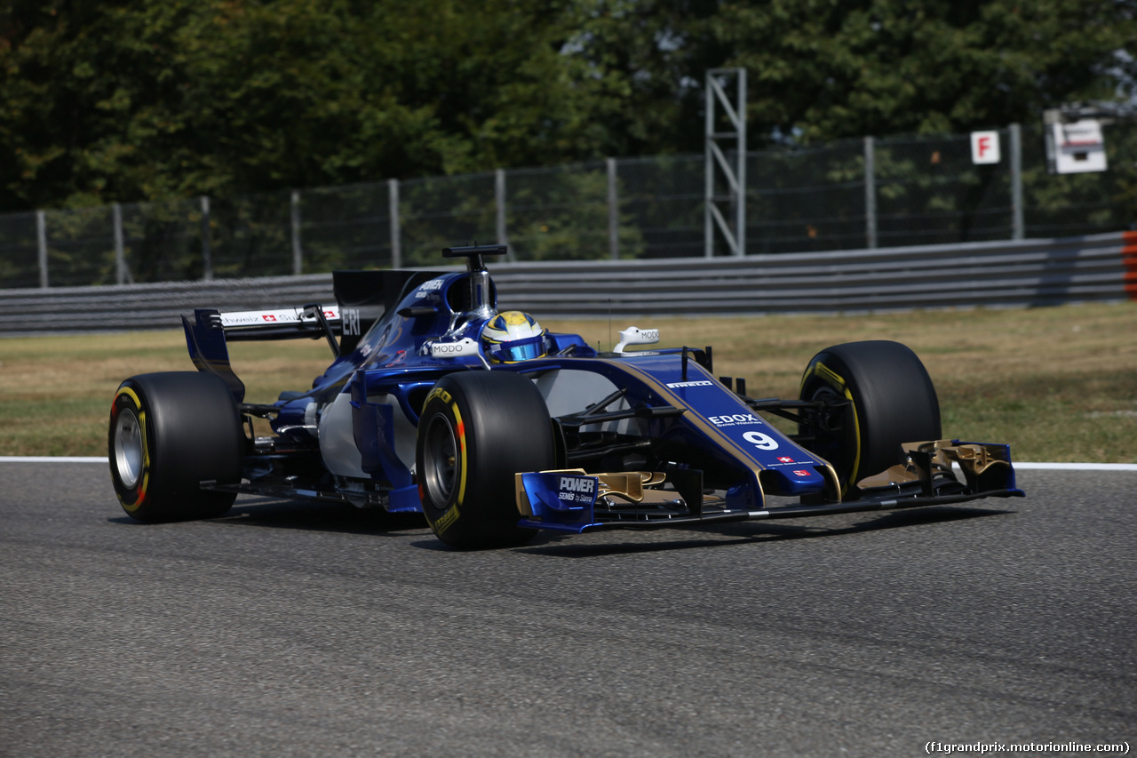 GP ITALIA, 01.09.2017- Prove Libere 2, Marcus Ericsson (SUE) Sauber C36