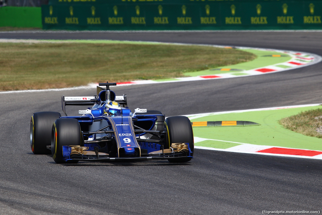 GP ITALIA, 01.09.2017- Prove Libere 2, Marcus Ericsson (SUE) Sauber C36