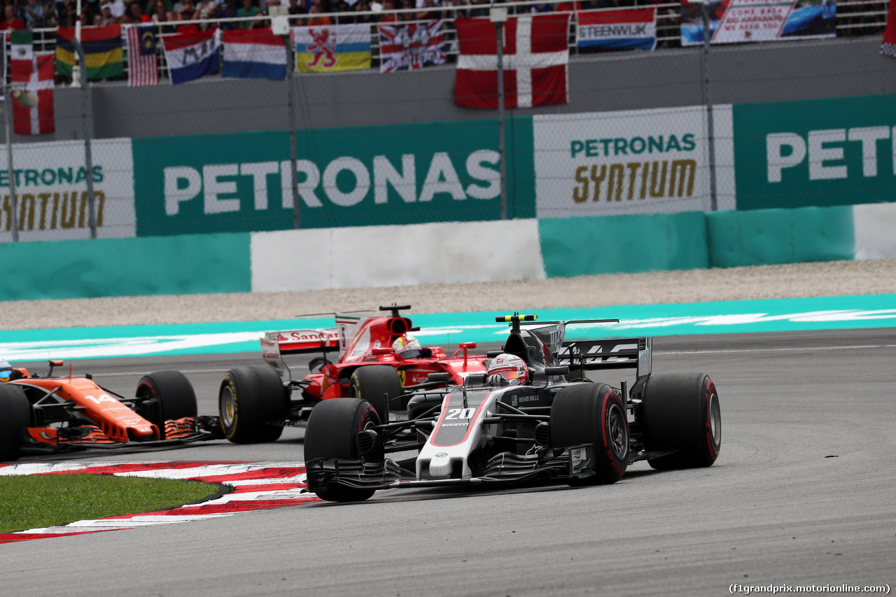 GP MALESIA, 01.10.2017 - Gara, Kevin Magnussen (DEN) Haas F1 Team VF-17