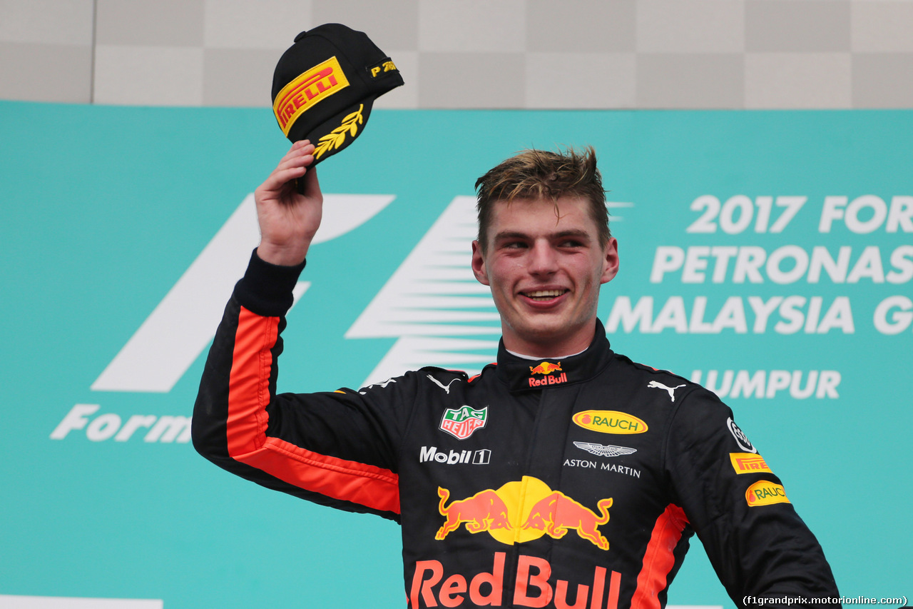 GP MALESIA, 01.10.2017 - Gara, Max Verstappen (NED) Red Bull Racing RB13 vincitore