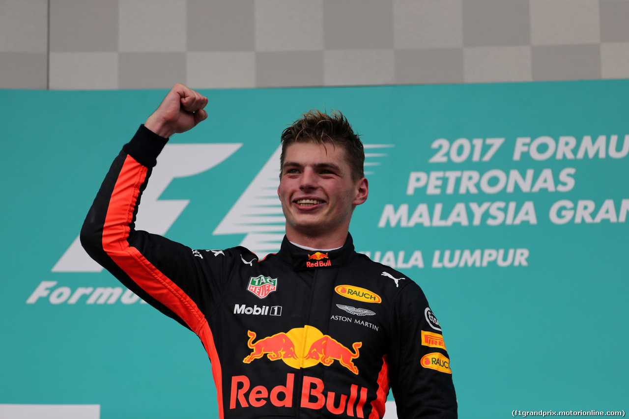 GP MALESIA, 01.10.2017 - Gara, Max Verstappen (NED) Red Bull Racing RB13 vincitore