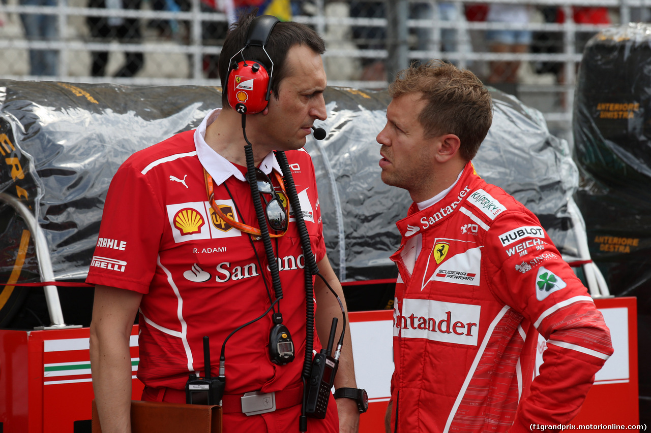 GP MALESIA, 01.10.2017 - Gara, Riccardo Adami (ITA) Ferrari Gara Engineer e Sebastian Vettel (GER) Ferrari SF70H