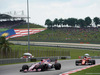 GP MALESIA, 01.10.2017 - Gara, Sergio Perez (MEX) Sahara Force India F1 VJM010 e Sebastian Vettel (GER) Ferrari SF70H