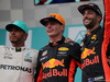 GP MALESIA, 01.10.2017 - Gara, 2nd place Lewis Hamilton (GBR) Mercedes AMG F1 W08, Max Verstappen (NED) Red Bull Racing RB13 vincitore e 3rd place Daniel Ricciardo (AUS) Red Bull Racing RB13