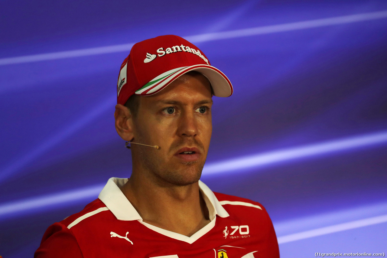 GP MALESIA, 28.09.2017 - Conferenza Stampa, Sebastian Vettel (GER) Ferrari SF70H