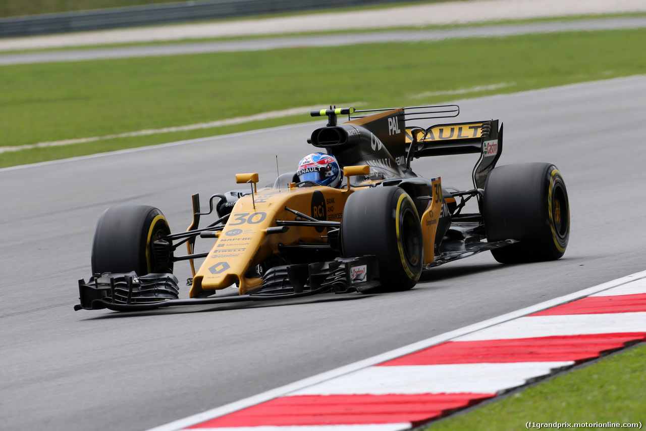 GP MALESIA, 30.09.2017 - Prove Libere 3, Jolyon Palmer (GBR) Renault Sport F1 Team RS17