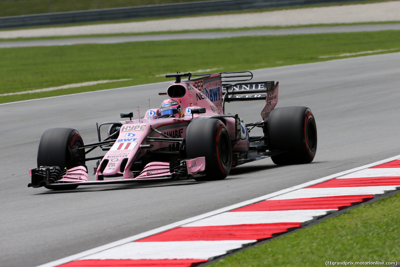 GP MALESIA, 30.09.2017 - Prove Libere 3, Sergio Perez (MEX) Sahara Force India F1 VJM010
