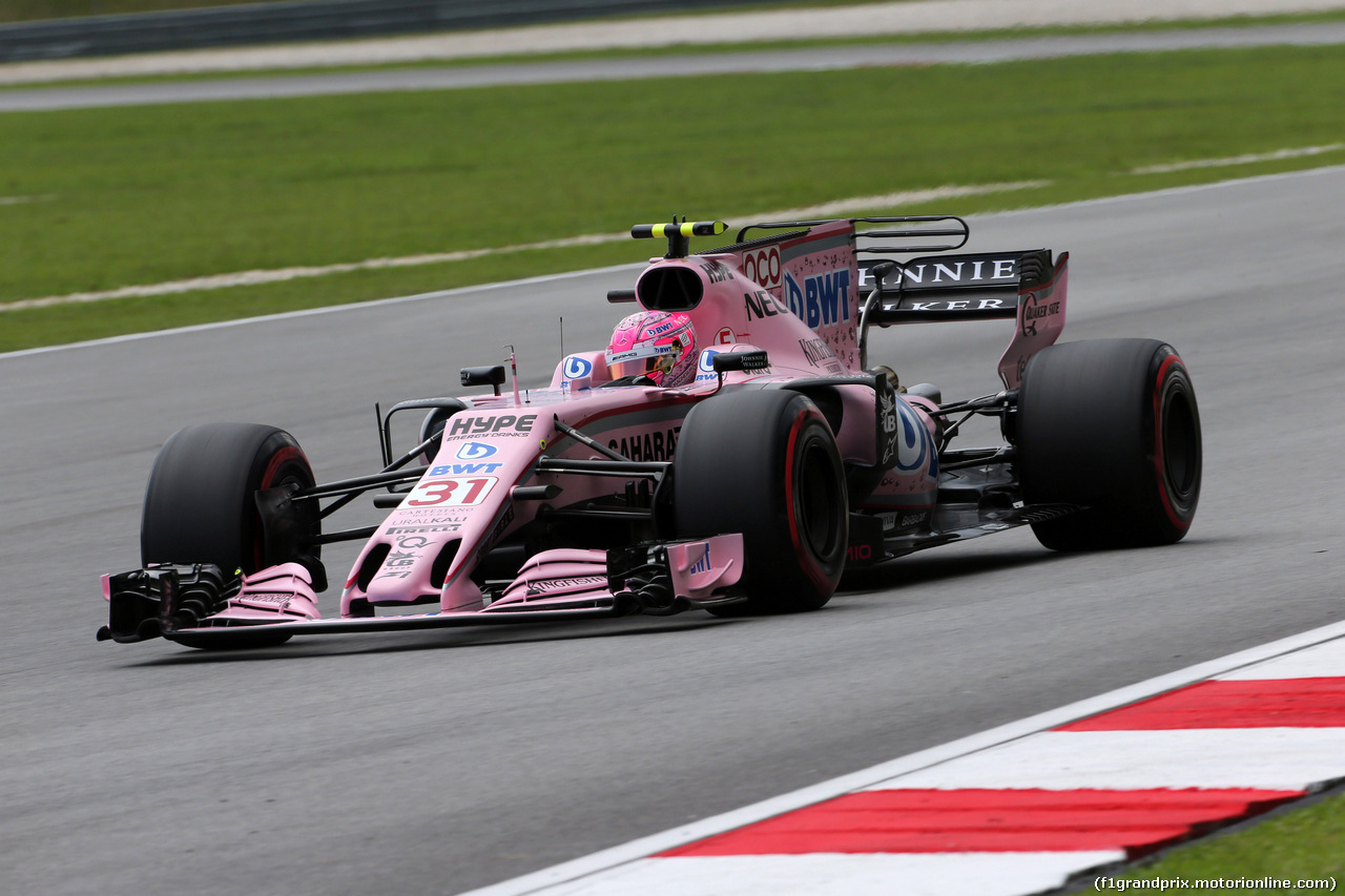 GP MALESIA, 30.09.2017 - Prove Libere 3, Esteban Ocon (FRA) Sahara Force India F1 VJM10