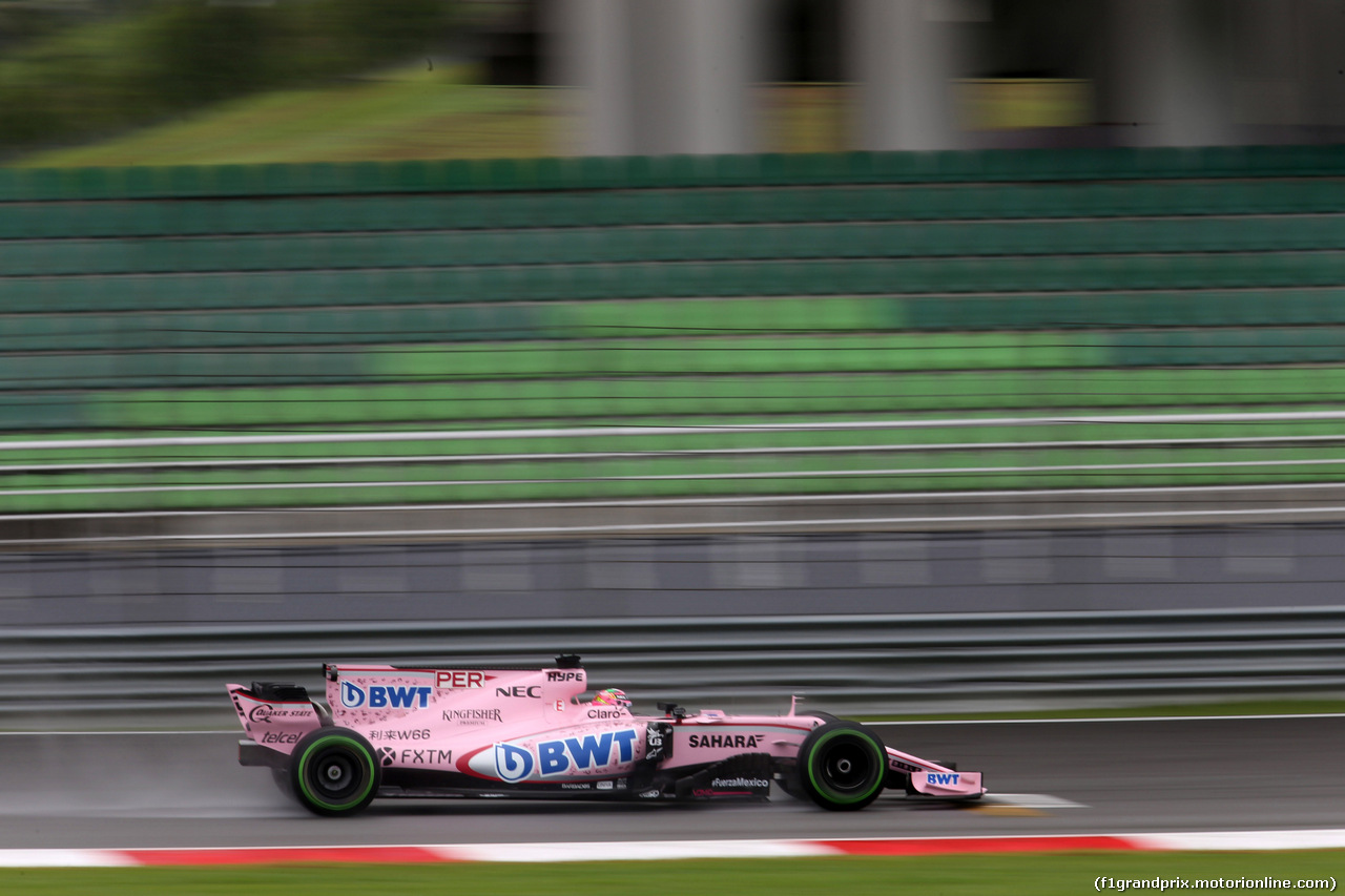 GP MALESIA, 29.09.2017 - Prove Libere 1, Sergio Perez (MEX) Sahara Force India F1 VJM010