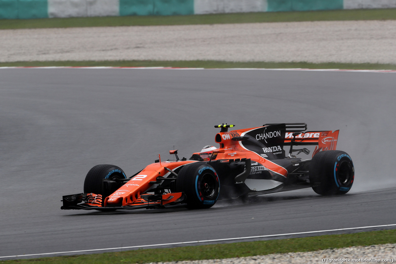 GP MALESIA, 29.09.2017 - Prove Libere 1, Stoffel Vandoorne (BEL) McLaren MCL32