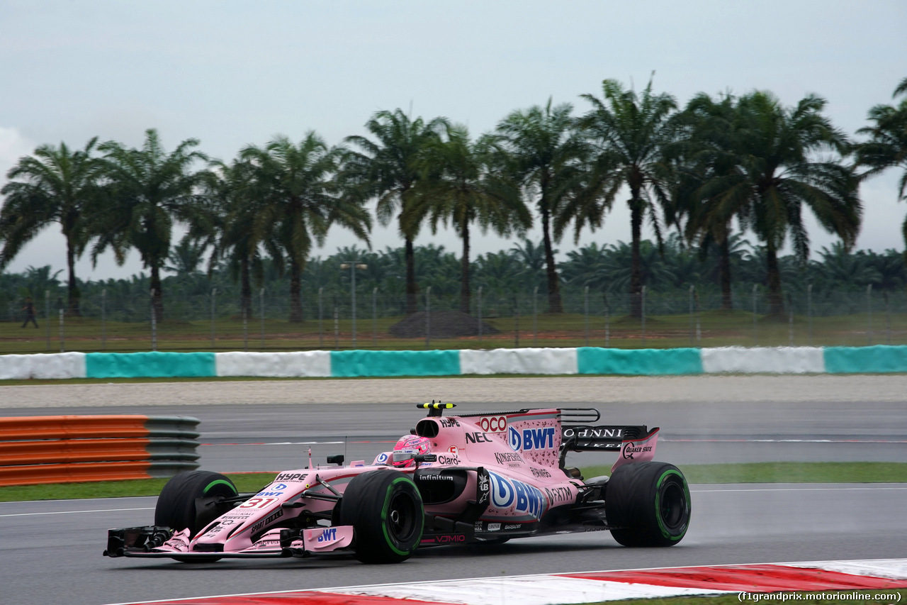 GP MALESIA, 29.09.2017 - Prove Libere 1, Esteban Ocon (FRA) Sahara Force India F1 VJM10