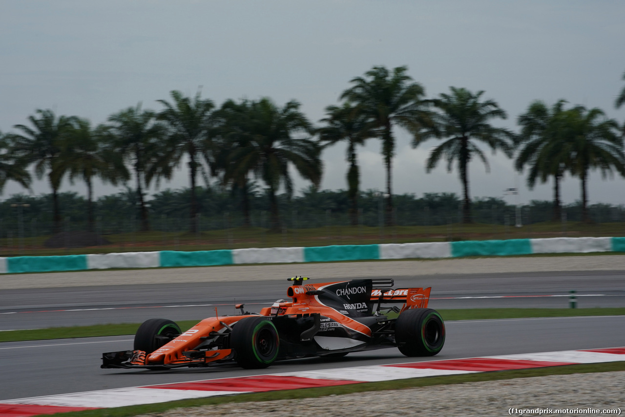 GP MALESIA, 29.09.2017 - Prove Libere 1, Stoffel Vandoorne (BEL) McLaren MCL32