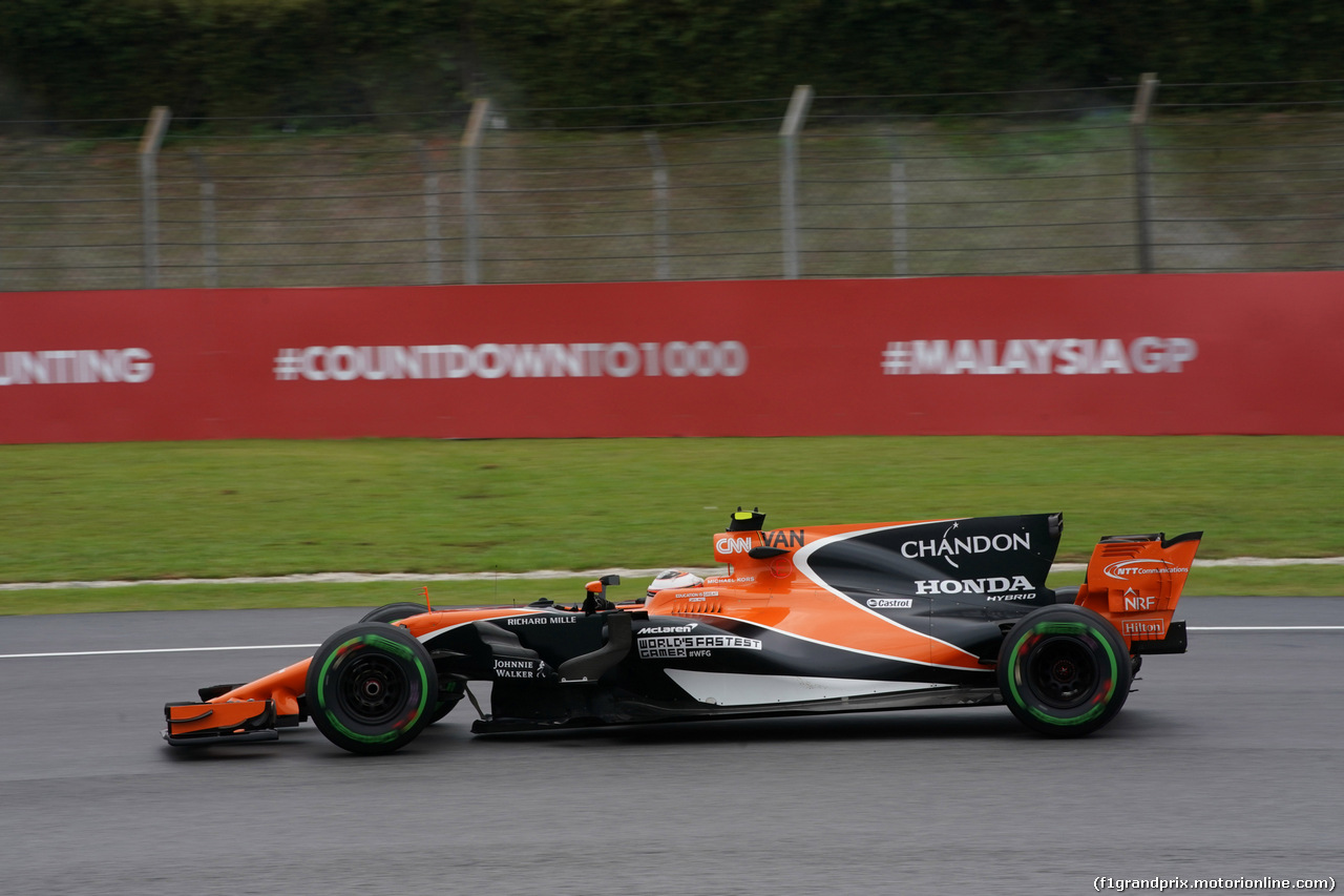 GP MALESIA, 29.09.2017 - Prove Libere 1, Stoffel Vandoorne (BEL) McLaren MCL32
