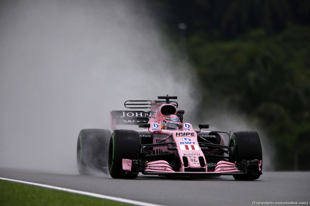 GP MALESIA, 29.09.2017 - Prove Libere 1, Sergio Perez (MEX) Sahara Force India F1 VJM010