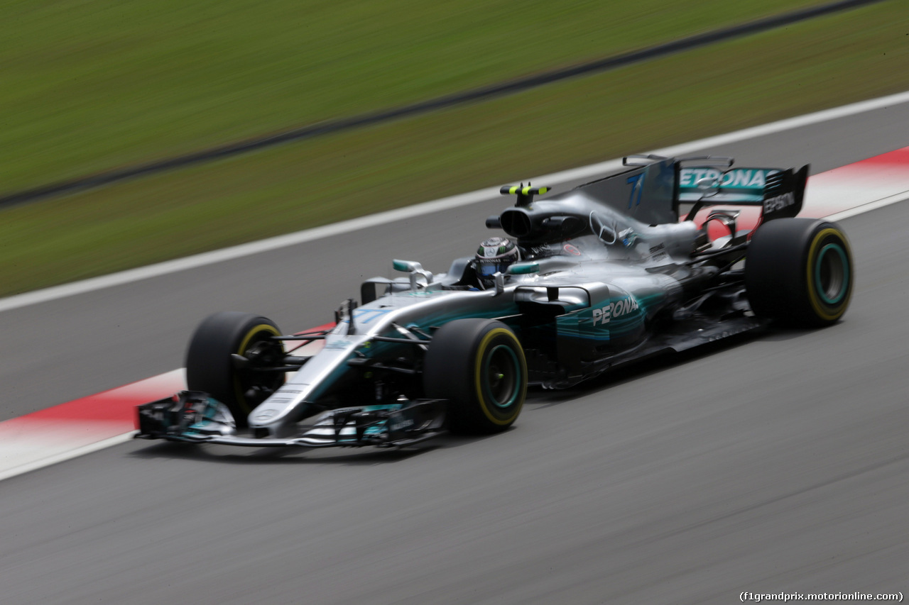 GP MALESIA, 29.09.2017 - Prove Libere 2, Valtteri Bottas (FIN) Mercedes AMG F1 W08