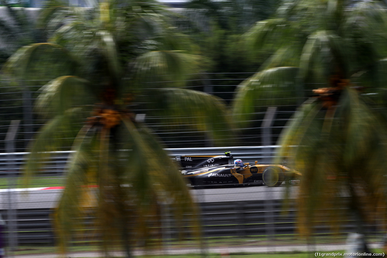 GP MALESIA, 29.09.2017 - Prove Libere 2, Jolyon Palmer (GBR) Renault Sport F1 Team RS17