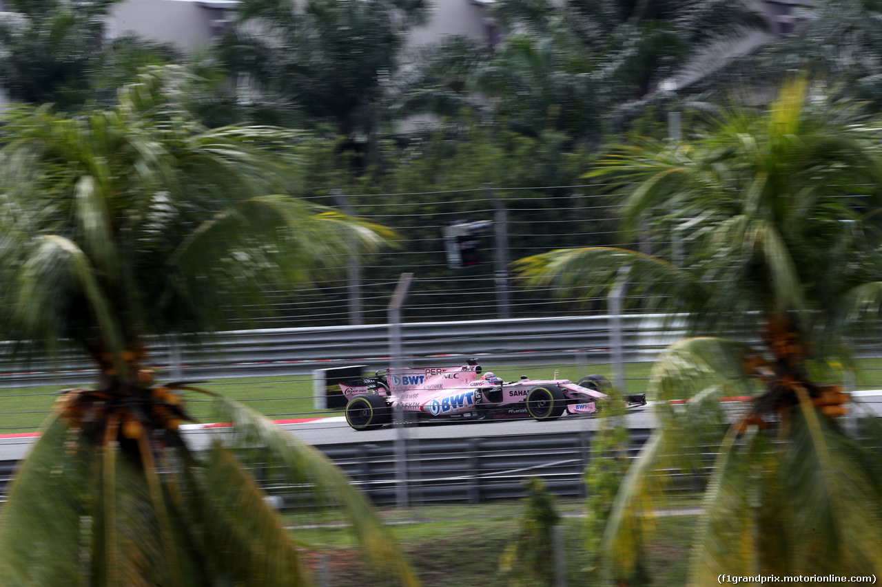 GP MALESIA, 29.09.2017 - Prove Libere 2, Sergio Perez (MEX) Sahara Force India F1 VJM010