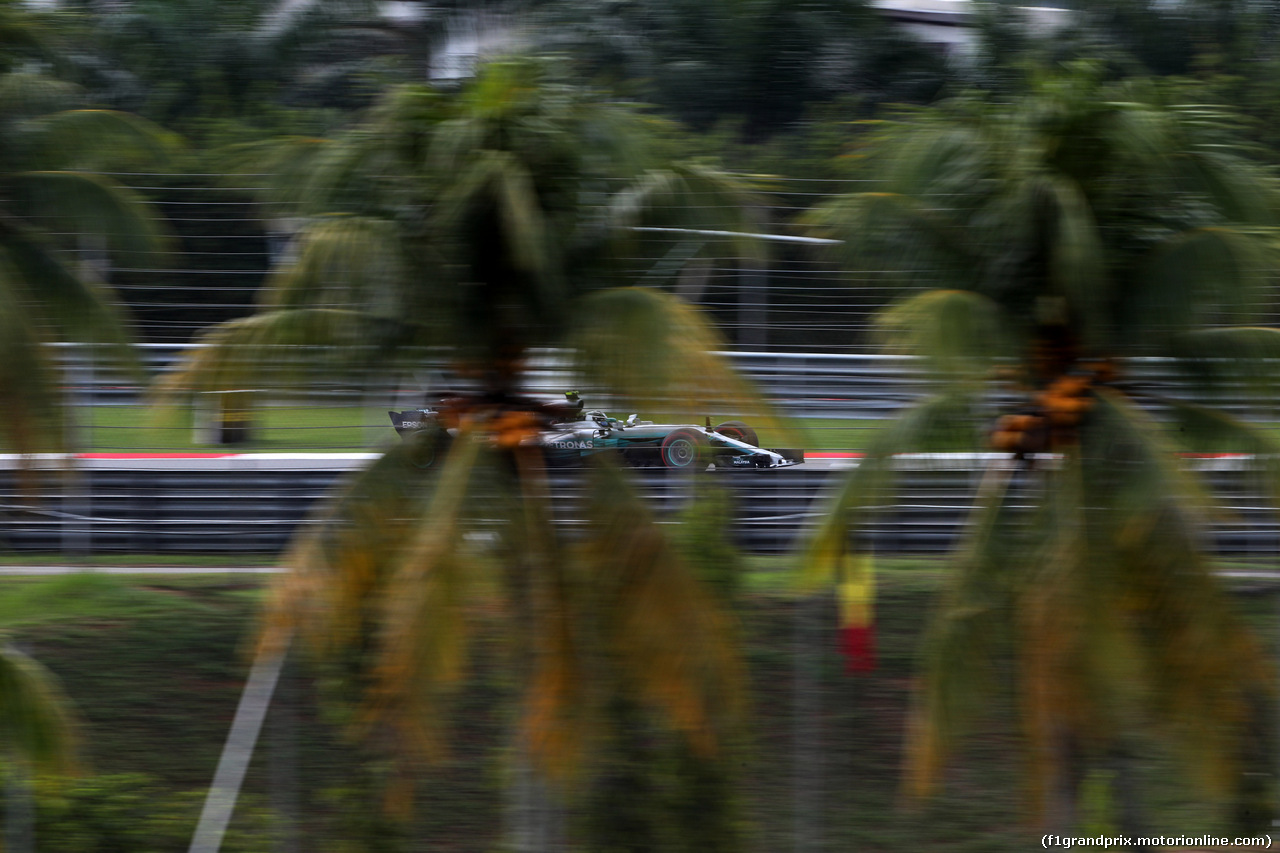 GP MALESIA, 29.09.2017 - Prove Libere 2, Valtteri Bottas (FIN) Mercedes AMG F1 W08