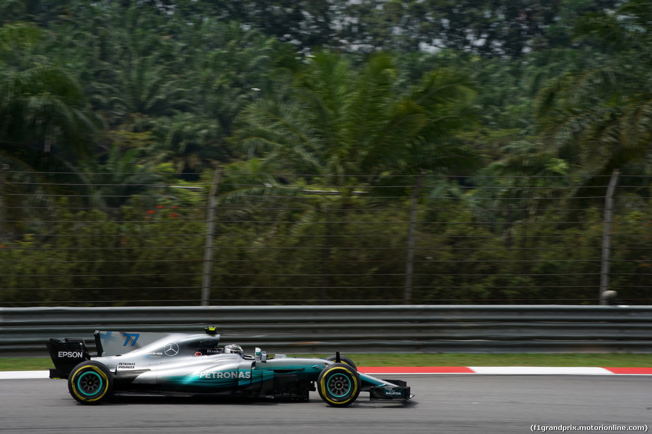 GP MALESIA, 29.09.2017 - Prove Libere 2, Valtteri Bottas (FIN) Mercedes AMG F1 W08