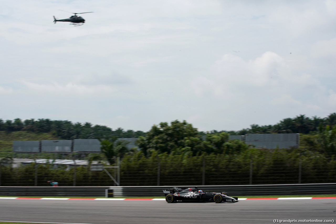 GP MALESIA, 29.09.2017 - Prove Libere 2, Romain Grosjean (FRA) Haas F1 Team VF-17