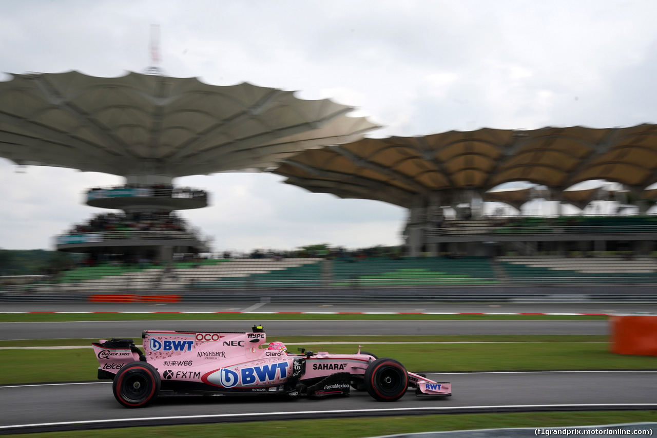 GP MALESIA, 29.09.2017 - Prove Libere 2, Esteban Ocon (FRA) Sahara Force India F1 VJM10