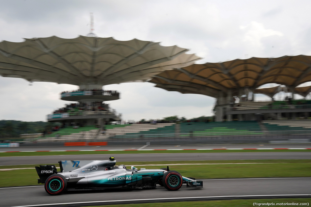 GP MALESIA, 29.09.2017 - Prove Libere 2, Valtteri Bottas (FIN) Mercedes AMG F1 W08