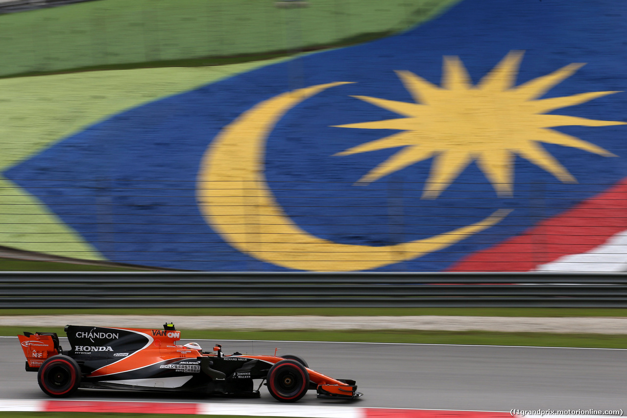GP MALESIA, 29.09.2017 - Prove Libere 2, Stoffel Vandoorne (BEL) McLaren MCL32
