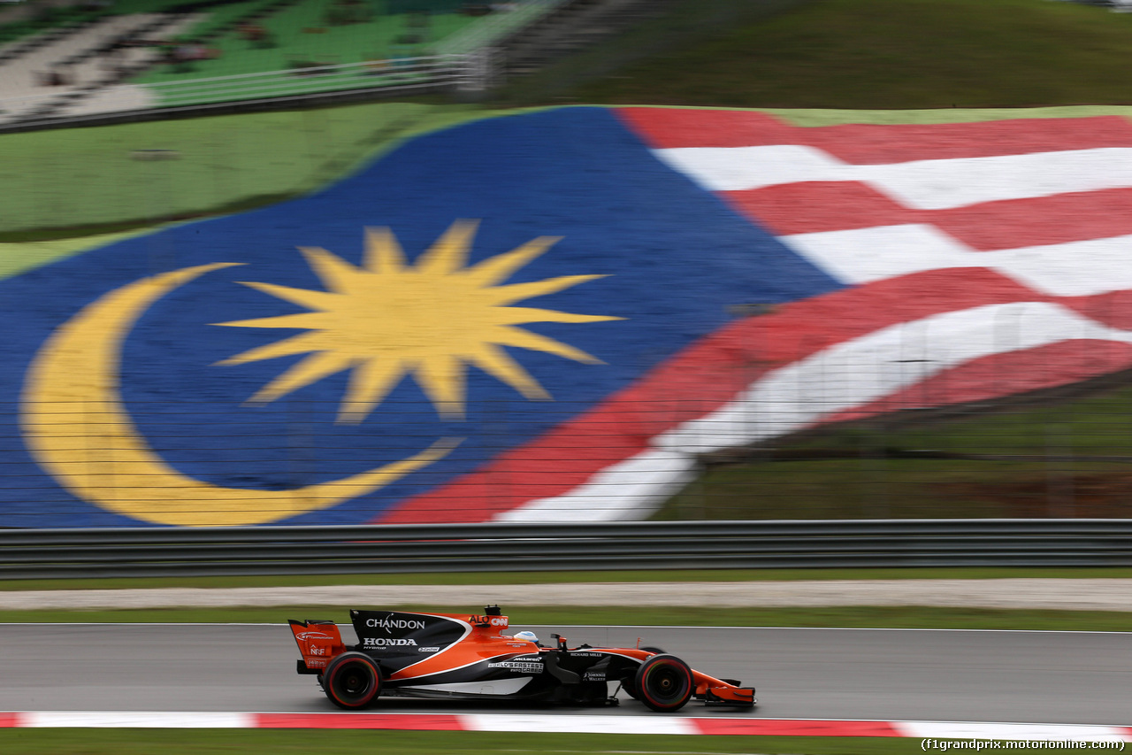 GP MALESIA, 29.09.2017 - Prove Libere 2, Fernando Alonso (ESP) McLaren MCL32