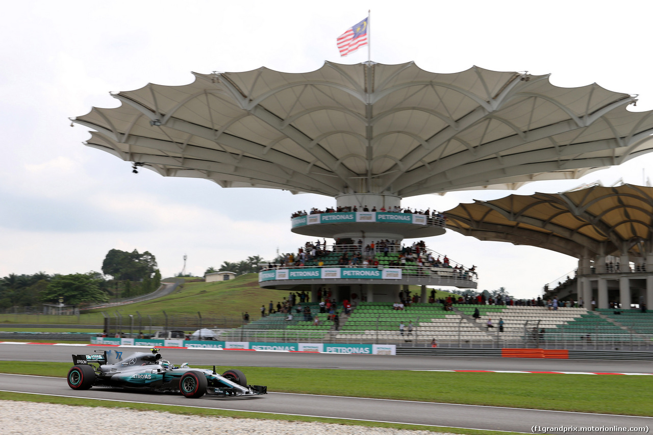 GP MALESIA, 29.09.2017 - Prove Libere 2, Valtteri Bottas (FIN) Mercedes AMG F1 W08