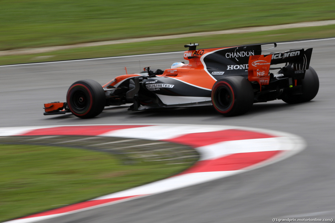 GP MALESIA, 29.09.2017 - Prove Libere 2, Fernando Alonso (ESP) McLaren MCL32