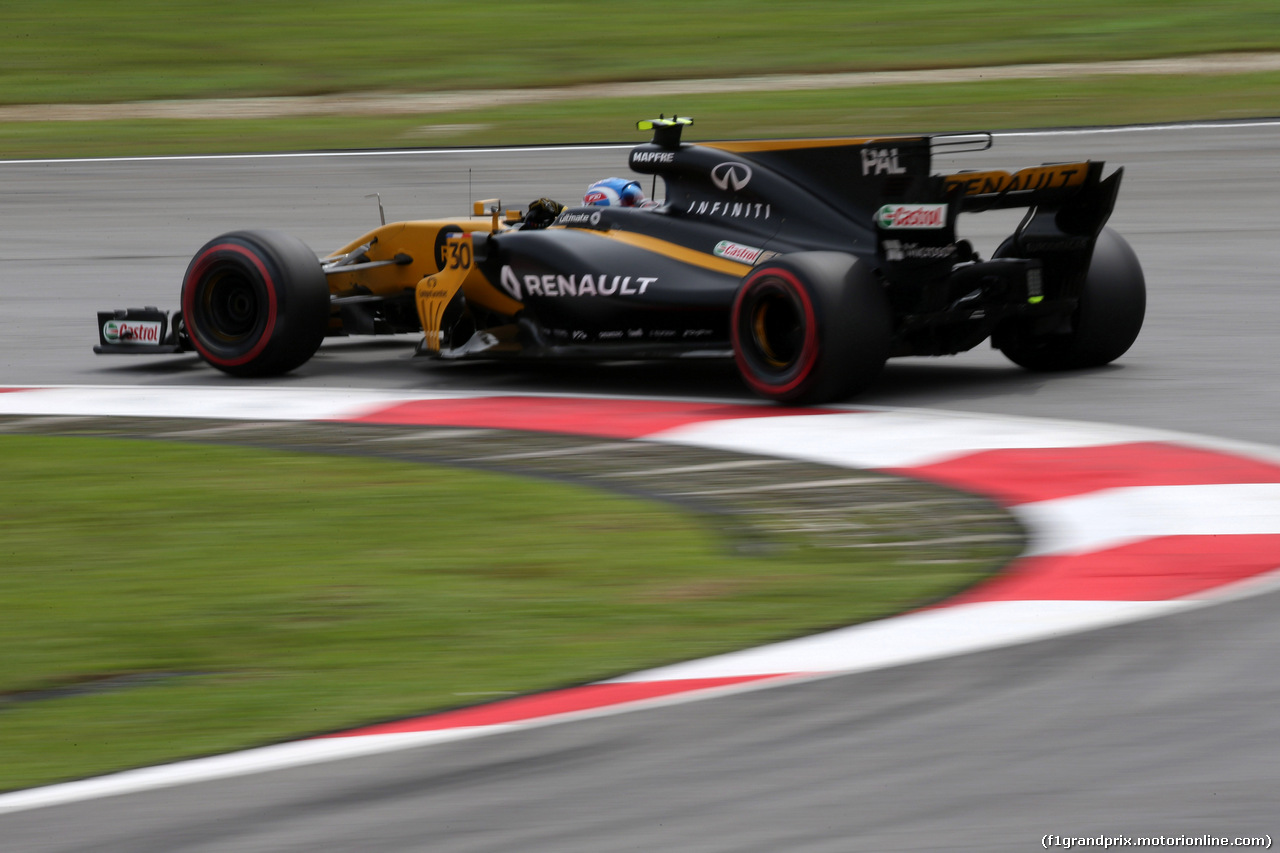 GP MALESIA, 29.09.2017 - Prove Libere 2, Jolyon Palmer (GBR) Renault Sport F1 Team RS17
