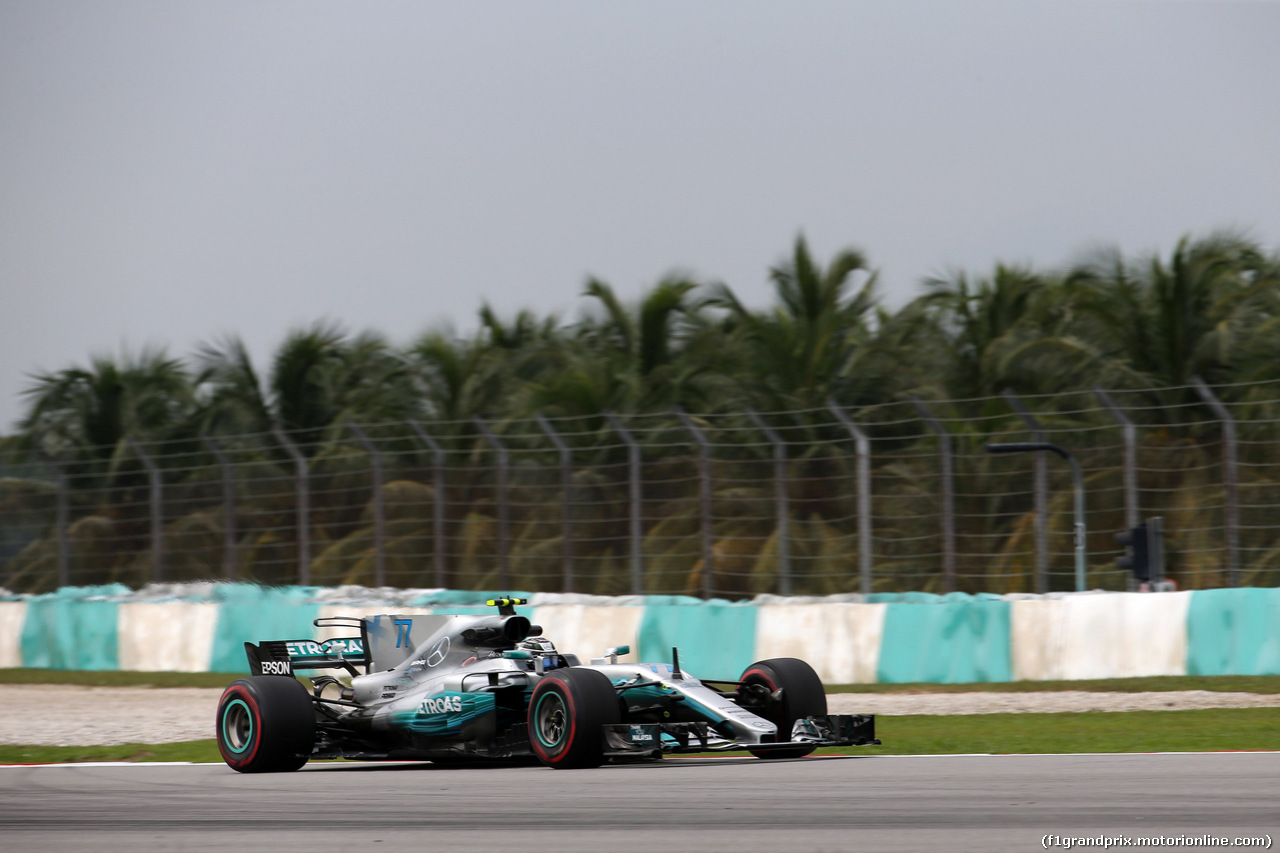 GP MALESIA, 29.09.2017 - Prove Libere 2, Valtteri Bottas (FIN) Mercedes AMG F1 W08