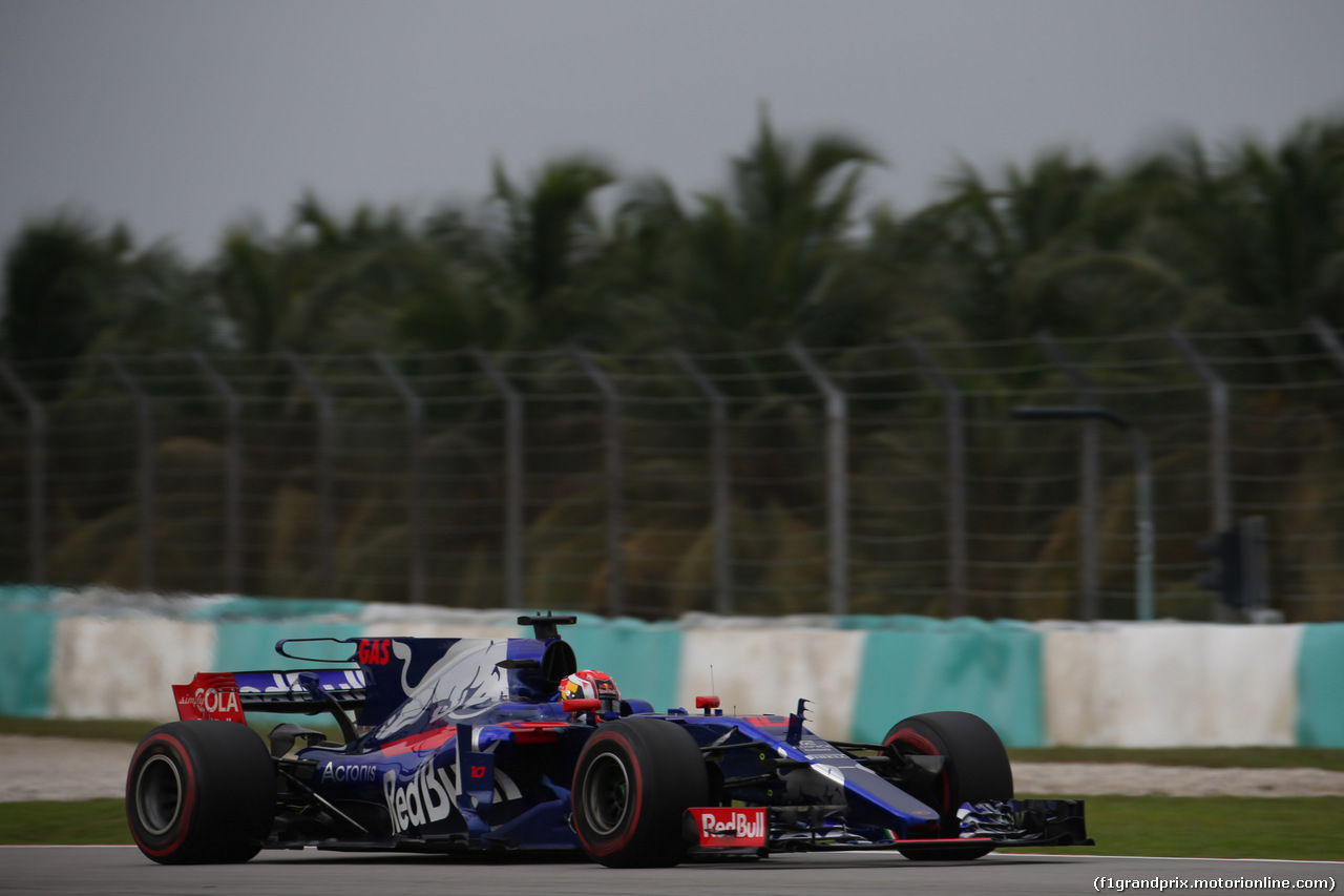 GP MALESIA, 29.09.2017 - Prove Libere 2, Pierre Gasly (FRA) Scuderia Toro Rosso STR12