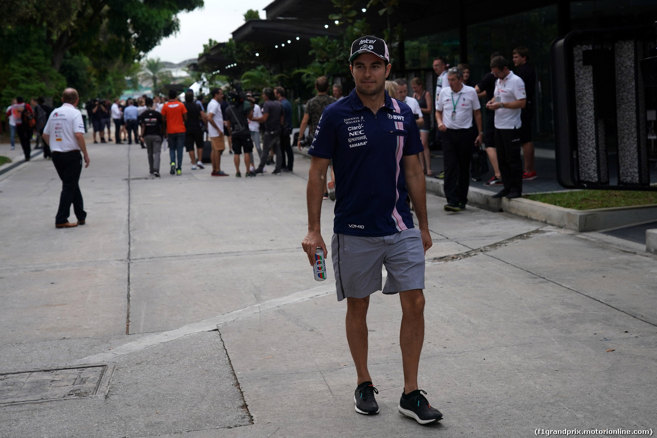 GP MALESIA, 29.09.2017 - Sergio Perez (MEX) Sahara Force India F1 VJM010