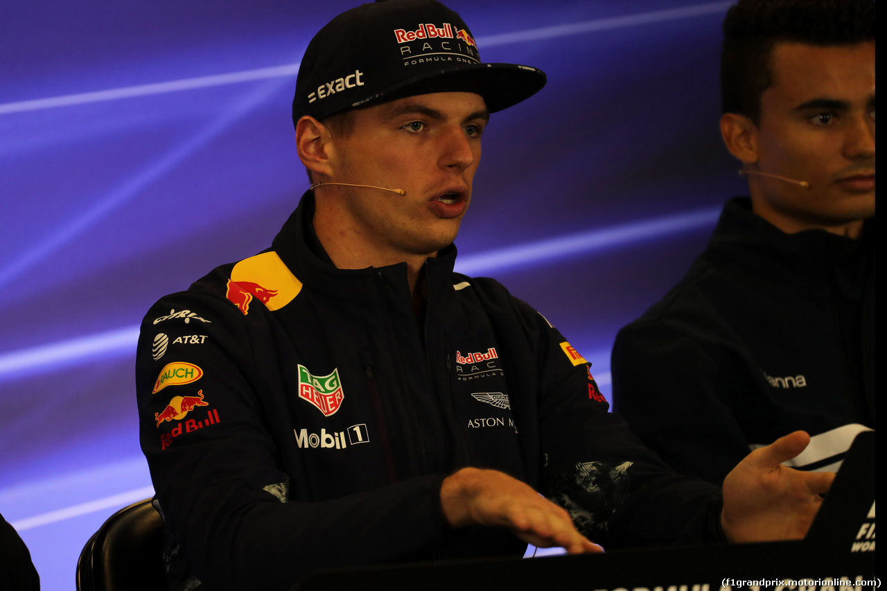 GP MESSICO, 26.10.2017 - Conferenza Stampa, Max Verstappen (NED) Red Bull Racing RB13