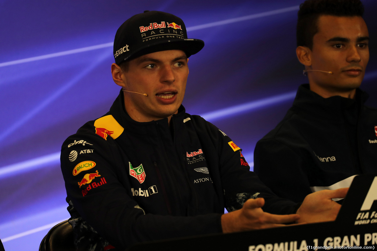 GP MESSICO, 26.10.2017 - Conferenza Stampa, Max Verstappen (NED) Red Bull Racing RB13 e Pascal Wehrlein (GER) Sauber C36