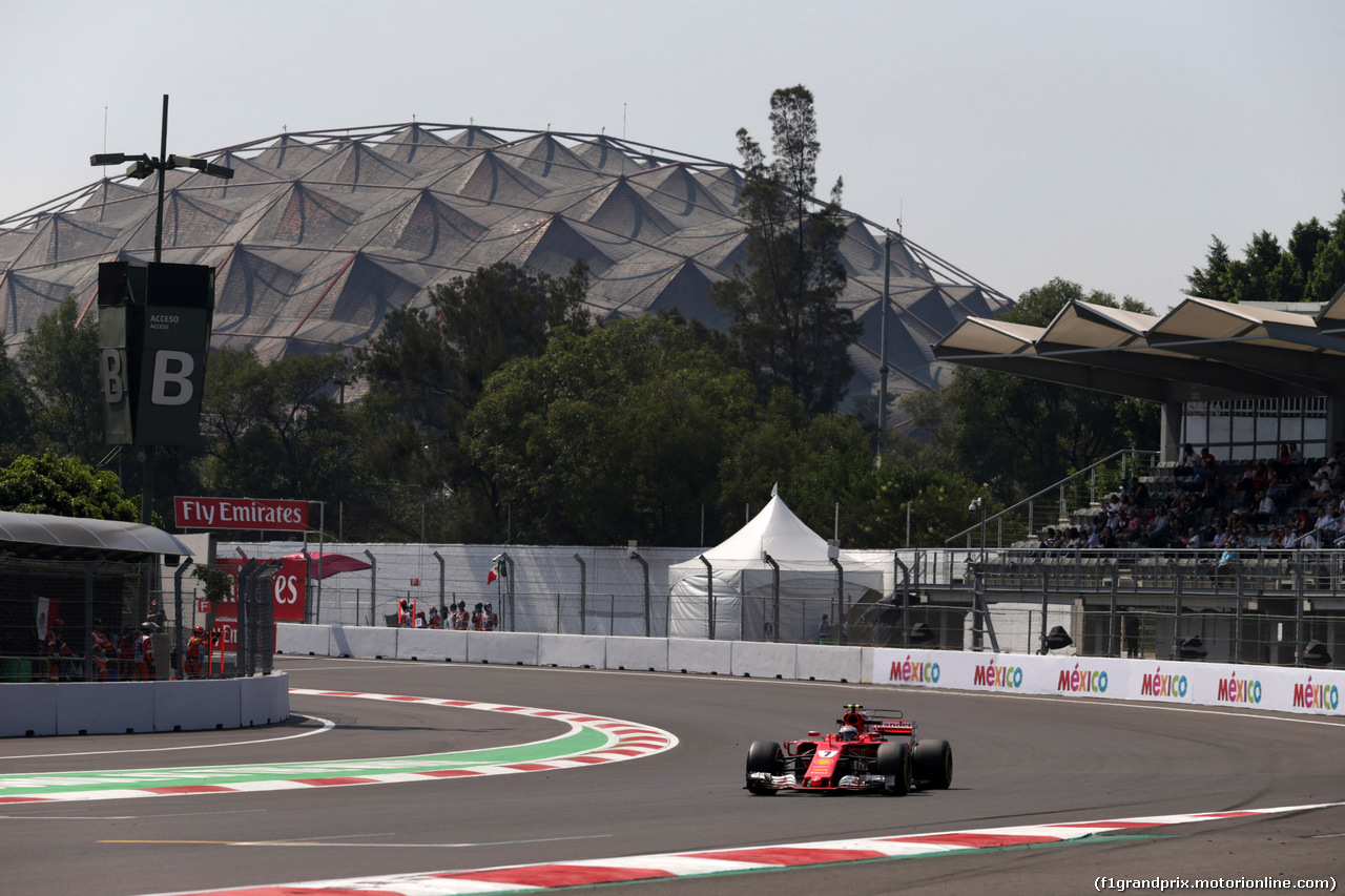 GP MESSICO, 27.10.2017 - Prove Libere 2, Kimi Raikkonen (FIN) Ferrari SF70H