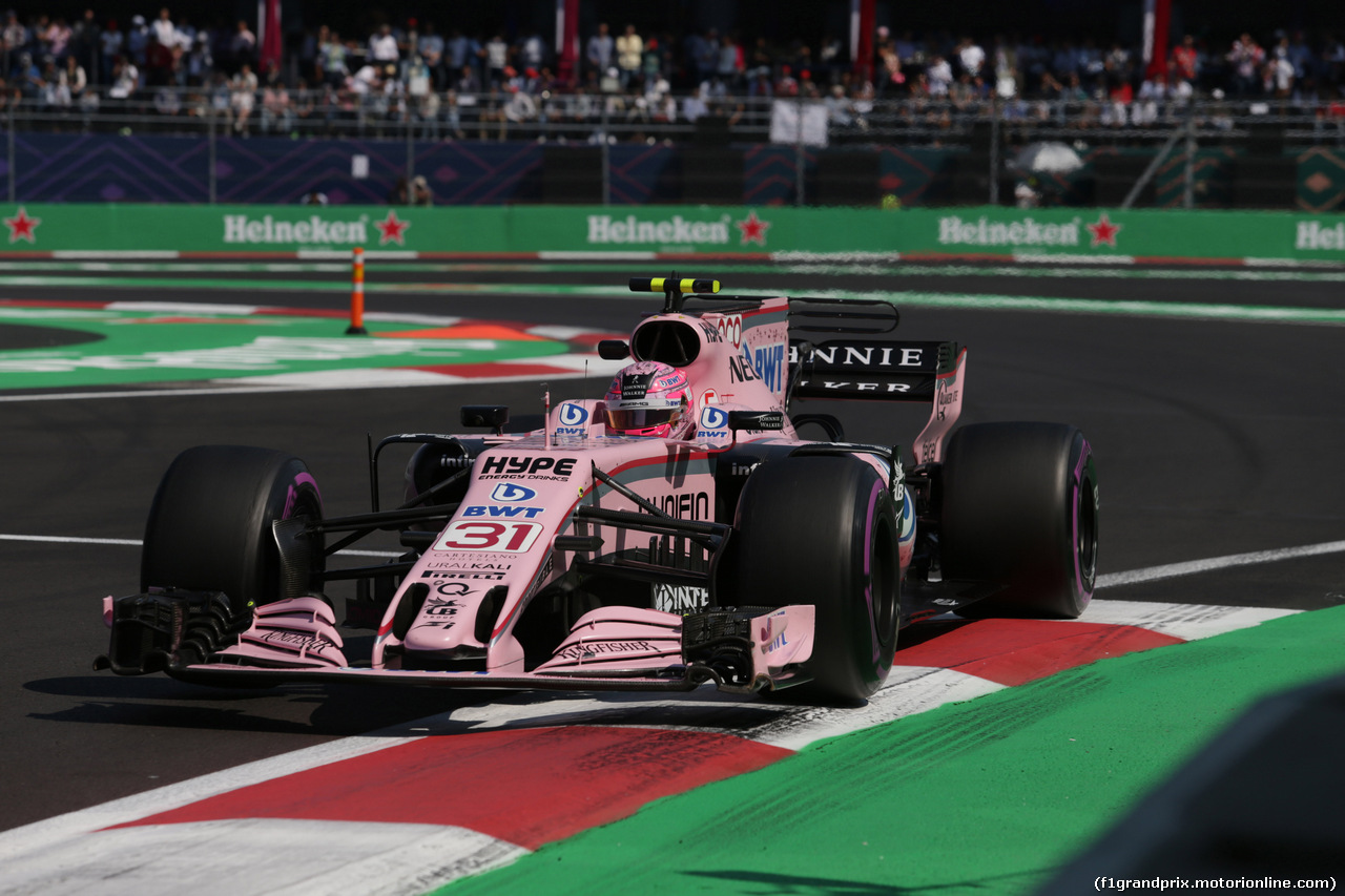 GP MESSICO, 27.10.2017 - Prove Libere 2, Esteban Ocon (FRA) Sahara Force India F1 VJM10