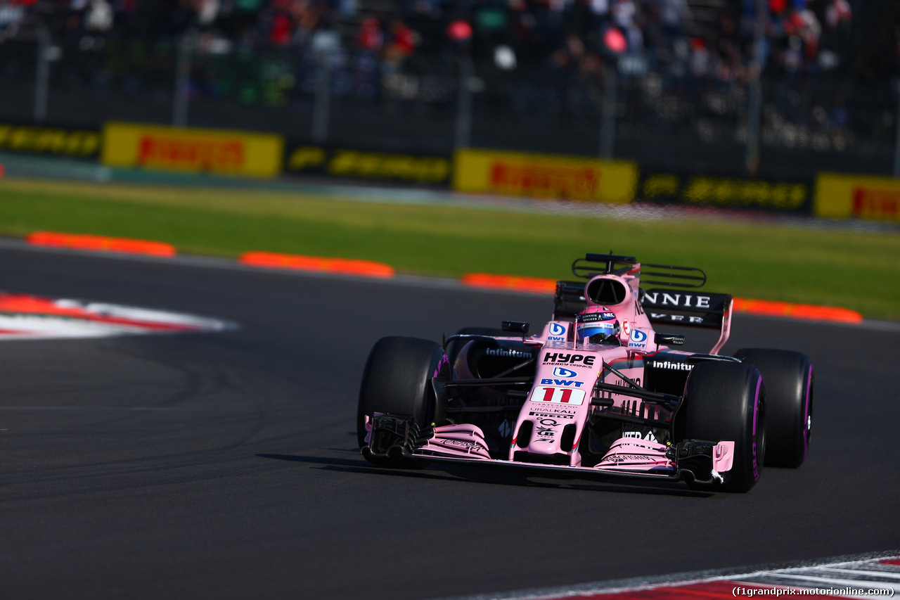 GP MESSICO, 28.10.2017 - Prove Libere 3, Sergio Perez (MEX) Sahara Force India F1 VJM010