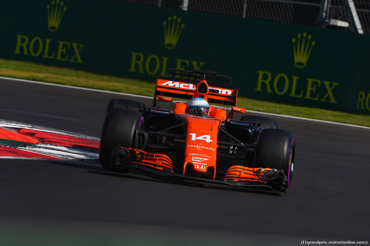 GP MESSICO, 28.10.2017 - Prove Libere 3, Fernando Alonso (ESP) McLaren MCL32