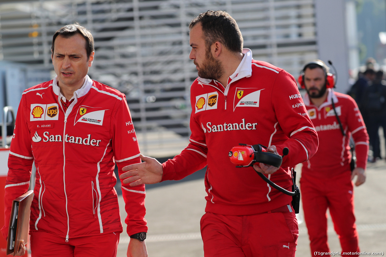 GP MESSICO, 28.10.2017 - Prove Libere 3, (L-R) Riccardo Adami (ITA) Ferrari Gara Engineer