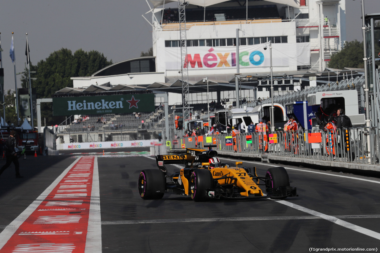 GP MESSICO, 28.10.2017 - Prove Libere 3, Nico Hulkenberg (GER) Renault Sport F1 Team RS17