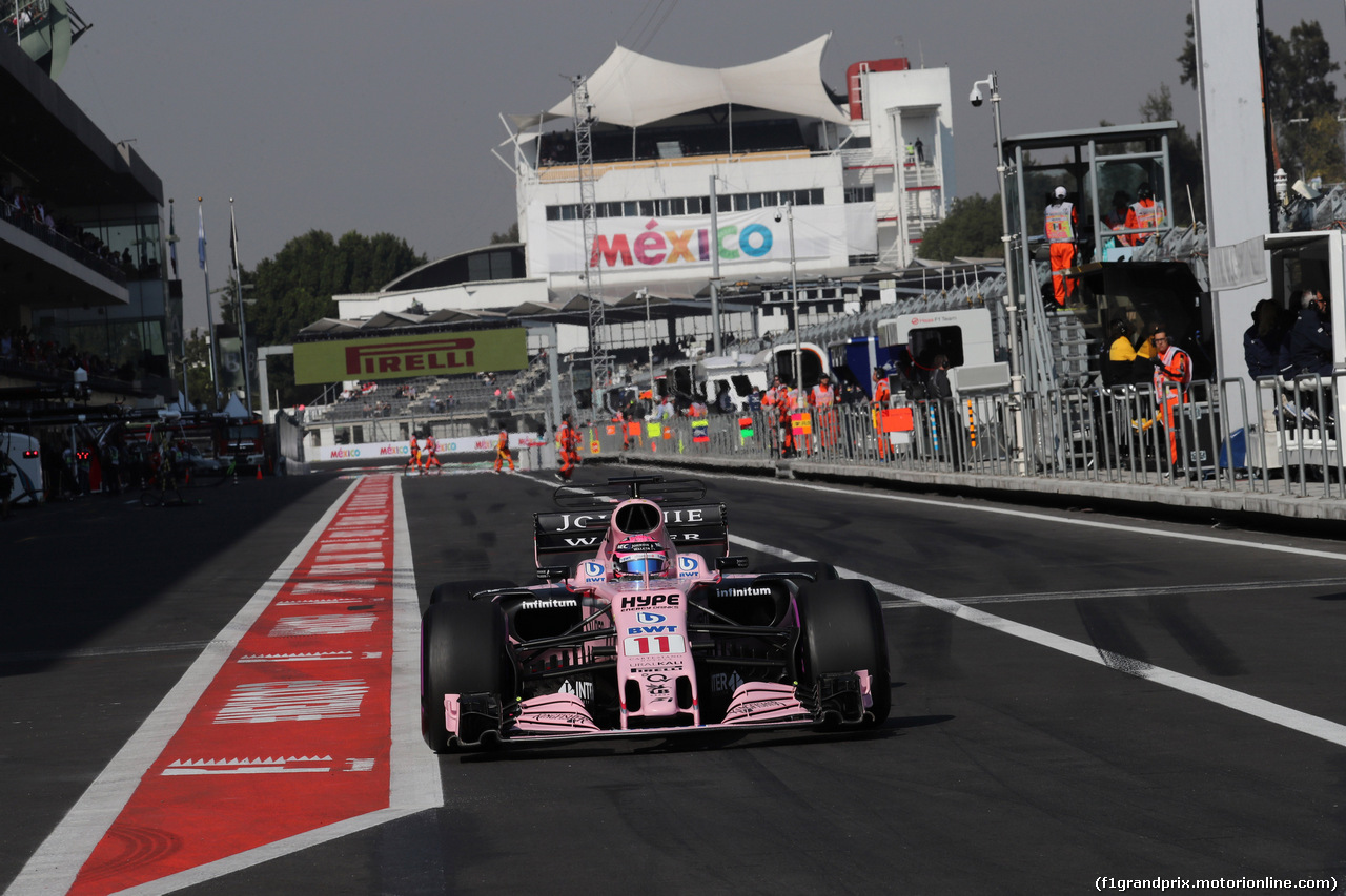 GP MESSICO, 28.10.2017 - Prove Libere 3, Sergio Perez (MEX) Sahara Force India F1 VJM010