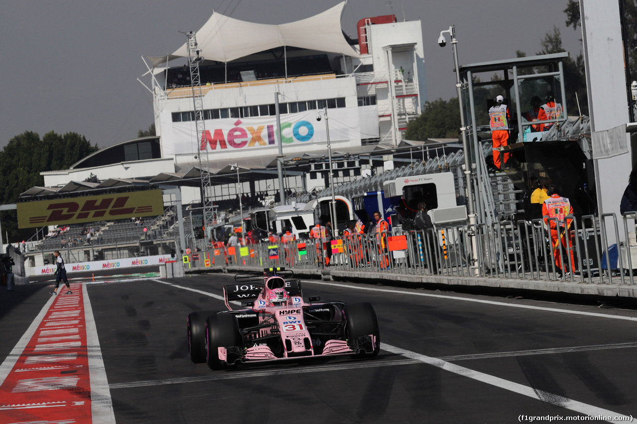 GP MESSICO, 28.10.2017 - Prove Libere 3, Esteban Ocon (FRA) Sahara Force India F1 VJM10