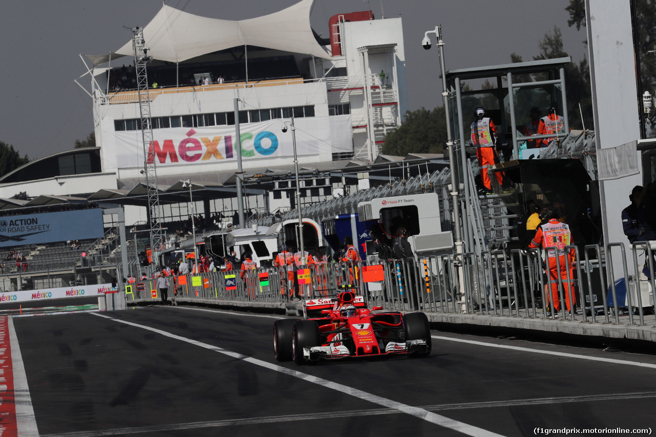 GP MESSICO, 28.10.2017 - Prove Libere 3, Kimi Raikkonen (FIN) Ferrari SF70H