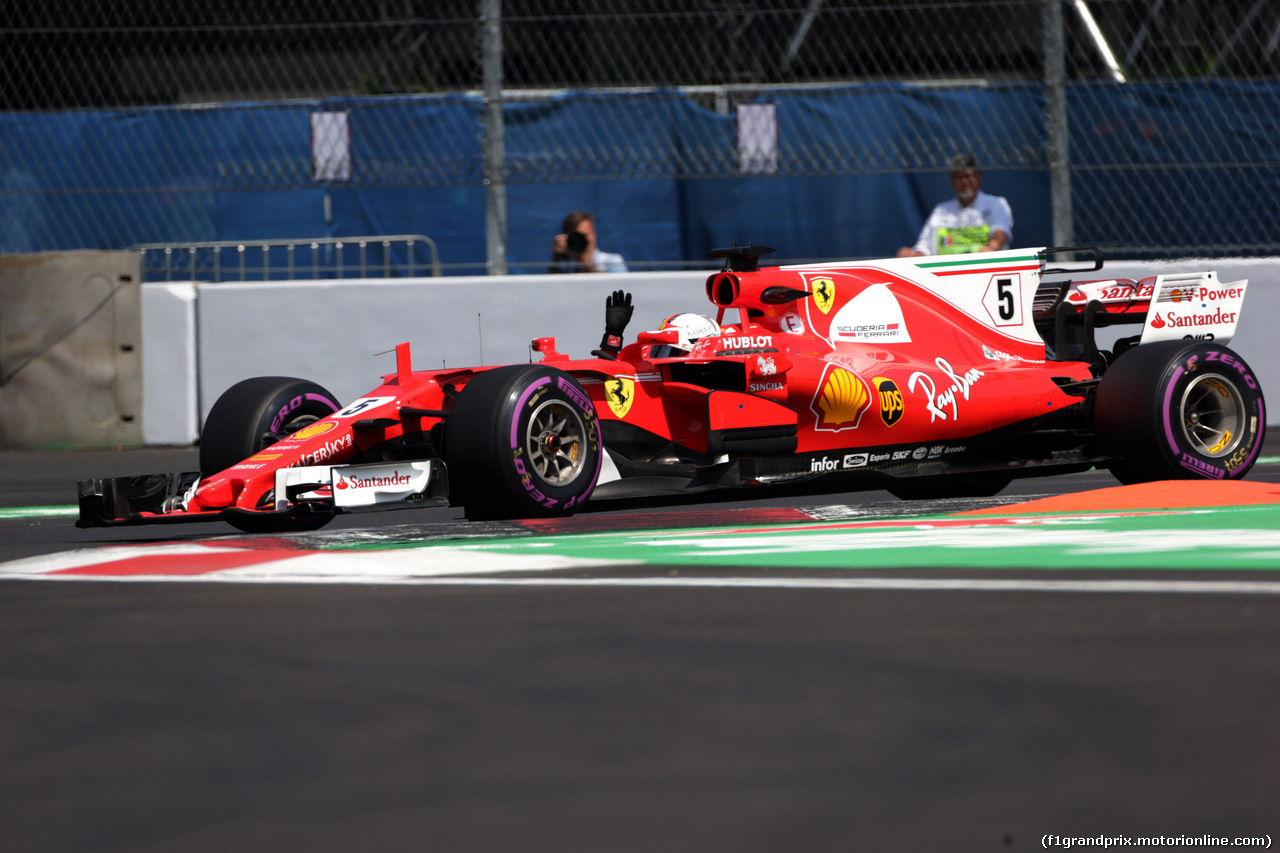 GP MESSICO, 28.10.2017 - Qualifiche, Sebastian Vettel (GER) Ferrari SF70H pole position