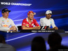 GP MESSICO, 28.10.2017 - Qualifiche, Conferenza Stampa, Max Verstappen (NED) Red Bull Racing RB13, Sebastian Vettel (GER) Ferrari SF70H e Lewis Hamilton (GBR) Mercedes AMG F1 W08
